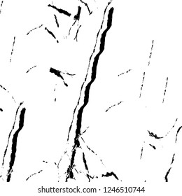 Grunge overlay layer. Abstract black and white vector background. Monochrome vintage surface with dirty pattern in cracks, spots, dots. Old painted wall in dark horror style design
