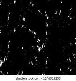 Grunge overlay layer. Abstract black and white vector background. Monochrome vintage surface with dirty pattern in cracks, spots, dots. Old painted wall in dark horror style design