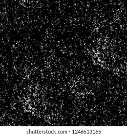 Grunge overlay layer. Abstract black and white vector background. Monochrome vintage surface with dirty pattern in cracks, spots, dots. Old painted wall in dark horror style design