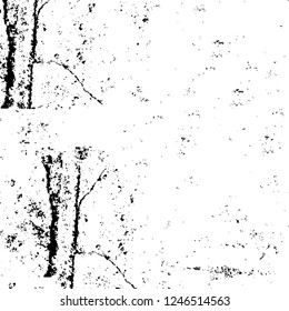 Grunge overlay layer. Abstract black and white vector background. Monochrome vintage surface with dirty pattern in cracks, spots, dots. Old painted wall in dark horror style design