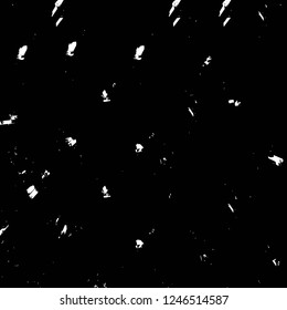 Grunge overlay layer. Abstract black and white vector background. Monochrome vintage surface with dirty pattern in cracks, spots, dots. Old painted wall in dark horror style design