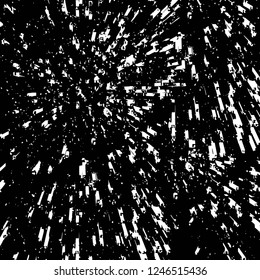 Grunge overlay layer. Abstract black and white vector background. Monochrome vintage surface with dirty pattern in cracks, spots, dots. Old painted wall in dark horror style design