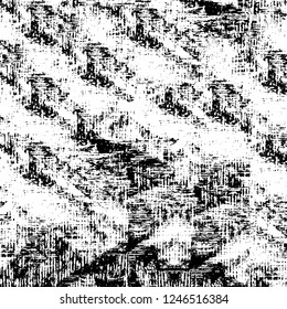 Grunge overlay layer. Abstract black and white vector background. Monochrome vintage surface with dirty pattern in cracks, spots, dots. Old painted wall in dark horror style design