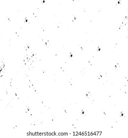 Grunge overlay layer. Abstract black and white vector background. Monochrome vintage surface with dirty pattern in cracks, spots, dots. Old painted wall in dark horror style design