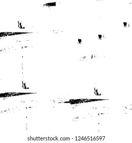 Grunge overlay layer. Abstract black and white vector background. Monochrome vintage surface with dirty pattern in cracks, spots, dots. Old painted wall in dark horror style design