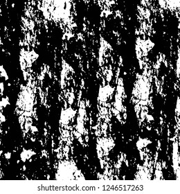 Grunge overlay layer. Abstract black and white vector background. Monochrome vintage surface with dirty pattern in cracks, spots, dots. Old painted wall in dark horror style design