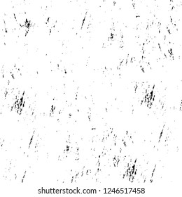 Grunge overlay layer. Abstract black and white vector background. Monochrome vintage surface with dirty pattern in cracks, spots, dots. Old painted wall in dark horror style design