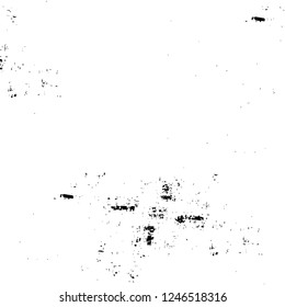 Grunge overlay layer. Abstract black and white vector background. Monochrome vintage surface with dirty pattern in cracks, spots, dots. Old painted wall in dark horror style design
