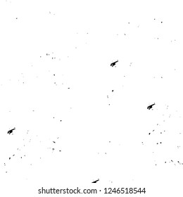 Grunge overlay layer. Abstract black and white vector background. Monochrome vintage surface with dirty pattern in cracks, spots, dots. Old painted wall in dark horror style design
