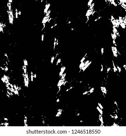Grunge overlay layer. Abstract black and white vector background. Monochrome vintage surface with dirty pattern in cracks, spots, dots. Old painted wall in dark horror style design
