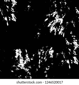 Grunge overlay layer. Abstract black and white vector background. Monochrome vintage surface with dirty pattern in cracks, spots, dots. Old painted wall in dark horror style design