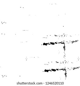 Grunge overlay layer. Abstract black and white vector background. Monochrome vintage surface with dirty pattern in cracks, spots, dots. Old painted wall in dark horror style design