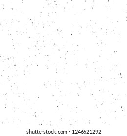 Grunge overlay layer. Abstract black and white vector background. Monochrome vintage surface with dirty pattern in cracks, spots, dots. Old painted wall in dark horror style design