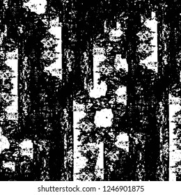 Grunge overlay layer. Abstract black and white vector background. Monochrome vintage surface with dirty pattern in cracks, spots, dots. Old painted wall in dark horror style design