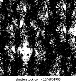 Grunge overlay layer. Abstract black and white vector background. Monochrome vintage surface with dirty pattern in cracks, spots, dots. Old painted wall in dark horror style design