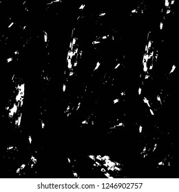 Grunge overlay layer. Abstract black and white vector background. Monochrome vintage surface with dirty pattern in cracks, spots, dots. Old painted wall in dark horror style design