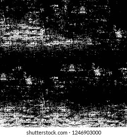 Grunge overlay layer. Abstract black and white vector background. Monochrome vintage surface with dirty pattern in cracks, spots, dots. Old painted wall in dark horror style design