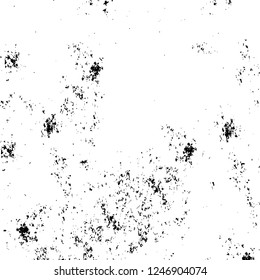 Grunge overlay layer. Abstract black and white vector background. Monochrome vintage surface with dirty pattern in cracks, spots, dots. Old painted wall in dark horror style design