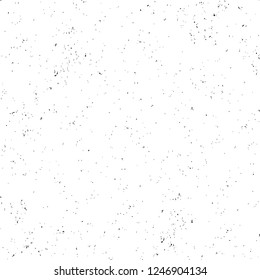 Grunge overlay layer. Abstract black and white vector background. Monochrome vintage surface with dirty pattern in cracks, spots, dots. Old painted wall in dark horror style design