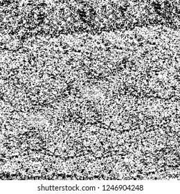 Grunge overlay layer. Abstract black and white vector background. Monochrome vintage surface with dirty pattern in cracks, spots, dots. Old painted wall in dark horror style design