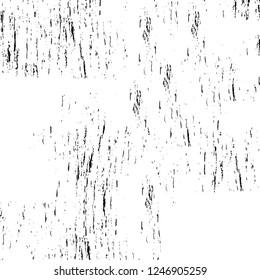 Grunge overlay layer. Abstract black and white vector background. Monochrome vintage surface with dirty pattern in cracks, spots, dots. Old painted wall in dark horror style design