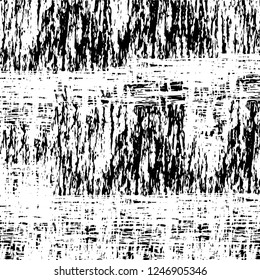 Grunge overlay layer. Abstract black and white vector background. Monochrome vintage surface with dirty pattern in cracks, spots, dots. Old painted wall in dark horror style design