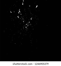 Grunge overlay layer. Abstract black and white vector background. Monochrome vintage surface with dirty pattern in cracks, spots, dots. Old painted wall in dark horror style design