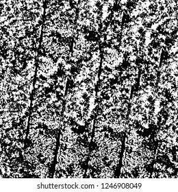 Grunge overlay layer. Abstract black and white vector background. Monochrome vintage surface with dirty pattern in cracks, spots, dots. Old painted wall in dark horror style design