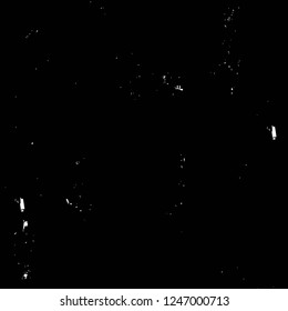 Grunge overlay layer. Abstract black and white vector background. Monochrome vintage surface with dirty pattern in cracks, spots, dots. Old painted wall in dark horror style design