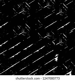 Grunge overlay layer. Abstract black and white vector background. Monochrome vintage surface with dirty pattern in cracks, spots, dots. Old painted wall in dark horror style design