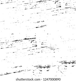 Grunge overlay layer. Abstract black and white vector background. Monochrome vintage surface with dirty pattern in cracks, spots, dots. Old painted wall in dark horror style design