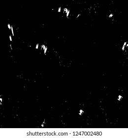 Grunge overlay layer. Abstract black and white vector background. Monochrome vintage surface with dirty pattern in cracks, spots, dots. Old painted wall in dark horror style design