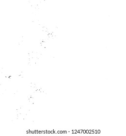 Grunge overlay layer. Abstract black and white vector background. Monochrome vintage surface with dirty pattern in cracks, spots, dots. Old painted wall in dark horror style design