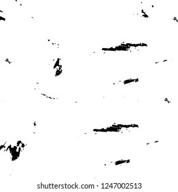 Grunge overlay layer. Abstract black and white vector background. Monochrome vintage surface with dirty pattern in cracks, spots, dots. Old painted wall in dark horror style design