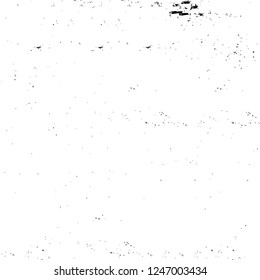 Grunge overlay layer. Abstract black and white vector background. Monochrome vintage surface with dirty pattern in cracks, spots, dots. Old painted wall in dark horror style design