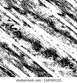 Grunge overlay layer. Abstract black and white vector background. Monochrome vintage surface with dirty pattern in cracks, spots, dots. Old painted wall in dark horror style design