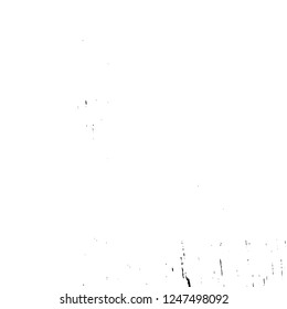 Grunge overlay layer. Abstract black and white vector background. Monochrome vintage surface with dirty pattern in cracks, spots, dots. Old painted wall in dark horror style design