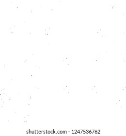 Grunge overlay layer. Abstract black and white vector background. Monochrome vintage surface with dirty pattern in cracks, spots, dots. Old painted wall in dark horror style design