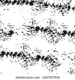 Grunge overlay layer. Abstract black and white vector background. Monochrome vintage surface with dirty pattern in cracks, spots, dots. Old painted wall in dark horror style design