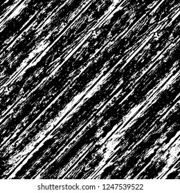 Grunge overlay layer. Abstract black and white vector background. Monochrome vintage surface with dirty pattern in cracks, spots, dots. Old painted wall in dark horror style design