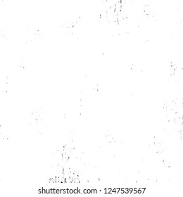 Grunge overlay layer. Abstract black and white vector background. Monochrome vintage surface with dirty pattern in cracks, spots, dots. Old painted wall in dark horror style design