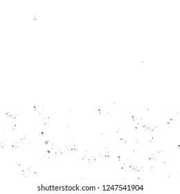 Grunge overlay layer. Abstract black and white vector background. Monochrome vintage surface with dirty pattern in cracks, spots, dots. Old painted wall in dark horror style design