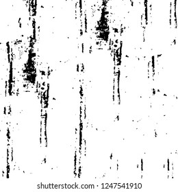 Grunge overlay layer. Abstract black and white vector background. Monochrome vintage surface with dirty pattern in cracks, spots, dots. Old painted wall in dark horror style design