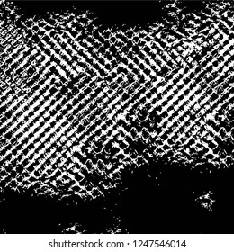 Grunge overlay layer. Abstract black and white vector background. Monochrome vintage surface with dirty pattern in cracks, spots, dots. Old painted wall in dark horror style design