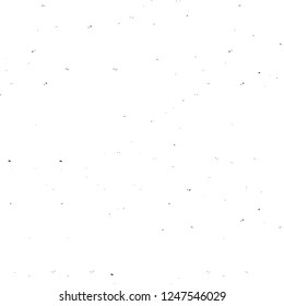 Grunge overlay layer. Abstract black and white vector background. Monochrome vintage surface with dirty pattern in cracks, spots, dots. Old painted wall in dark horror style design