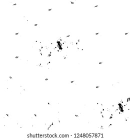 Grunge overlay layer. Abstract black and white vector background. Monochrome vintage surface with dirty pattern in cracks, spots, dots. Old painted wall in dark horror style design
