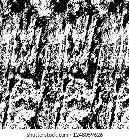 Grunge overlay layer. Abstract black and white vector background. Monochrome vintage surface with dirty pattern in cracks, spots, dots. Old painted wall in dark horror style design