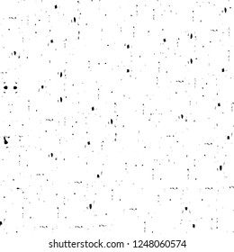 Grunge overlay layer. Abstract black and white vector background. Monochrome vintage surface with dirty pattern in cracks, spots, dots. Old painted wall in dark horror style design