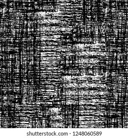 Grunge overlay layer. Abstract black and white vector background. Monochrome vintage surface with dirty pattern in cracks, spots, dots. Old painted wall in dark horror style design