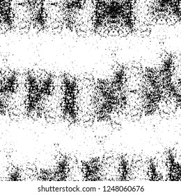Grunge overlay layer. Abstract black and white vector background. Monochrome vintage surface with dirty pattern in cracks, spots, dots. Old painted wall in dark horror style design